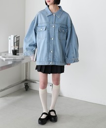 OLUN バルーンショートデニムジャケット OLUN デニムジャケット gジャン balloon short denim jacket/バルーン