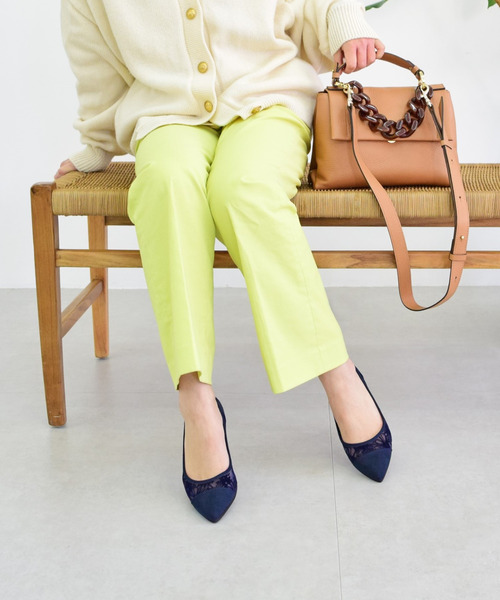 Bridget Birkin(ブリジットバーキン)の「【Bridget Birkin】レースポインテッドフラットシューズ(531501)(パンプス・レディース・ネイビー/ブラック/ベージュ・23/23.5/24/22.5/24.5)」の5枚目の写真