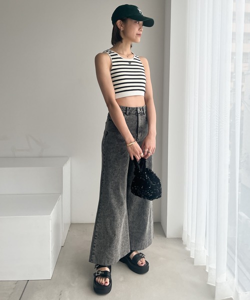 Heather（ヘザー）の「Wベルトバルキーソールサンダル　182408（サンダル・レディース・ブラック/アイボリー・L/M）」の6枚目の写真