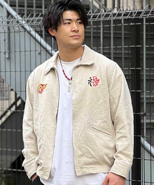 HOUSTON（ヒューストン）の「ＨOUSTON-VIETNAM JACKET（その他アウター・メンズ・ブラック/インディゴブルー/キナリ・L/XL）」の2枚目の写真