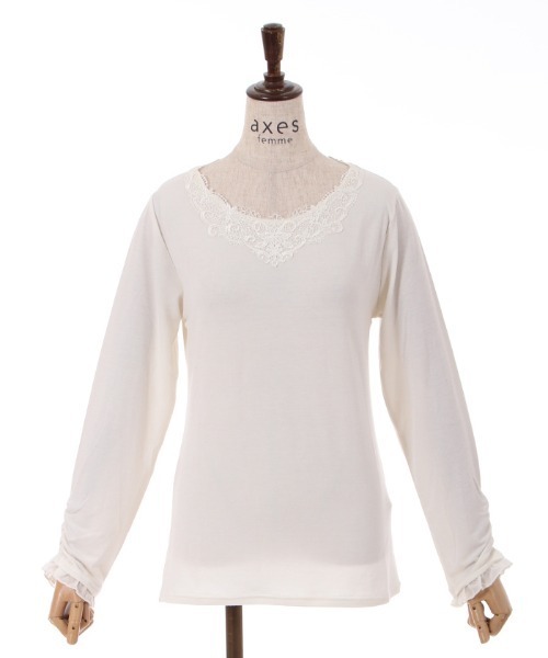 axes femme（アクシーズファム）の「モチーフレースインナー（インナーウェア/肌着・レディース・ブラック/ピンク/キナリ・FREE）」の5枚目の写真