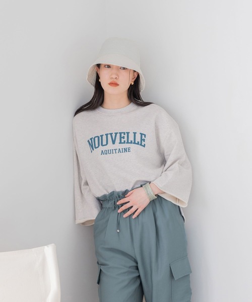 LOWRYS FARM(ローリーズファーム)の「カレッジウラケ6S 191372(Tシャツ/カットソー・レディース・グレー/チャコールグレー/アイボリー・FREE)」の16枚目の写真