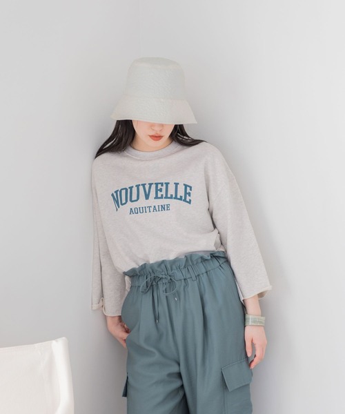 LOWRYS FARM(ローリーズファーム)の「カレッジウラケ6S 191372(Tシャツ/カットソー・レディース・グレー/チャコールグレー/アイボリー・FREE)」の15枚目の写真