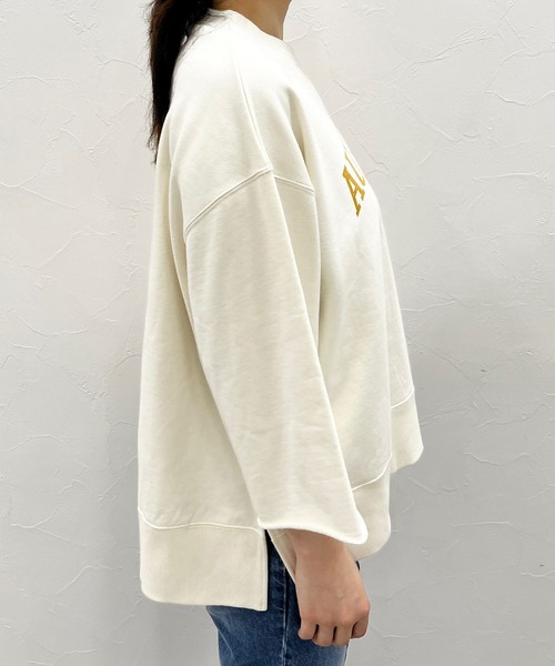 LOWRYS FARM(ローリーズファーム)の「カレッジウラケ6S 191372(Tシャツ/カットソー・レディース・グレー/チャコールグレー/アイボリー・FREE)」の12枚目の写真