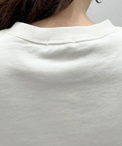 LOWRYS FARM(ローリーズファーム)の「カレッジウラケ6S 191372(Tシャツ/カットソー・レディース・グレー/チャコールグレー/アイボリー・FREE)」の7枚目の写真