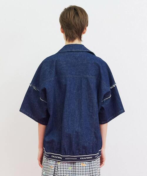FRAPBOIS（フラボア）の「ラフデニム ジャケット（デニムジャケット・レディース・ネイビー/サックスブルー・2/1）」の4枚目の写真