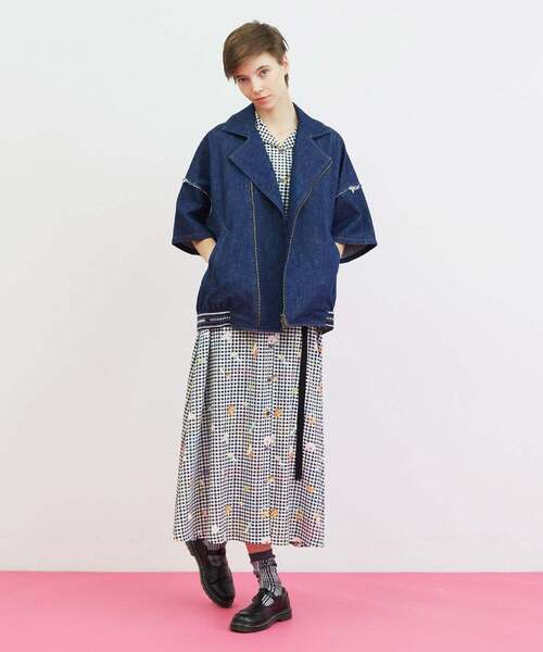 FRAPBOIS（フラボア）の「ラフデニム ジャケット（デニムジャケット・レディース・ネイビー/サックスブルー・2/1）」の13枚目の写真