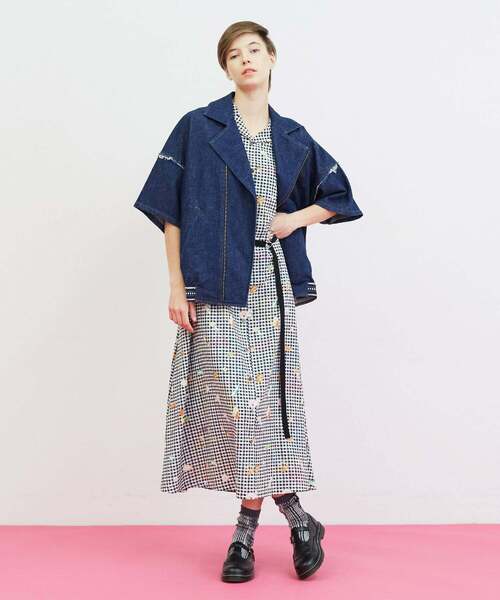 FRAPBOIS（フラボア）の「ラフデニム ジャケット（デニムジャケット・レディース・ネイビー/サックスブルー・2/1）」の14枚目の写真