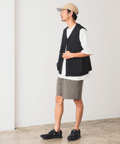 B:MING by BEAMS（ビーミングバイビームス）の「B:MING by BEAMS / マルチファンクション オープンカラー ベスト(セットアップ対応)（ベスト・メンズ・ブラック/ブラウン系その他5・LARGE/MEDIUM）」の4枚目の写真