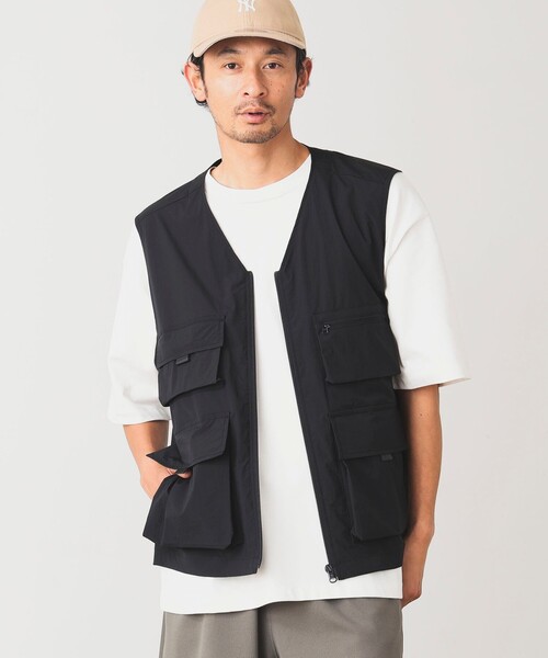 B:MING by BEAMS（ビーミングバイビームス）の「B:MING by BEAMS / マルチファンクション オープンカラー ベスト(セットアップ対応)（ベスト・メンズ・ブラック/ブラウン系その他5・LARGE/MEDIUM）」の19枚目の写真