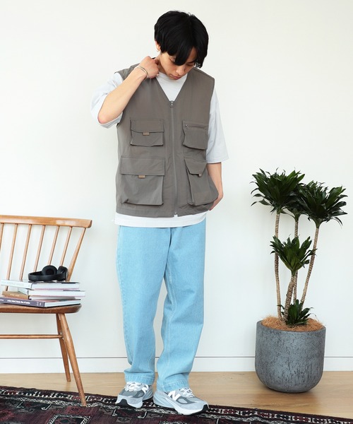 B:MING by BEAMS（ビーミングバイビームス）の「B:MING by BEAMS / マルチファンクション オープンカラー ベスト(セットアップ対応)（ベスト・メンズ・ブラック/ブラウン系その他5・LARGE/MEDIUM）」の10枚目の写真