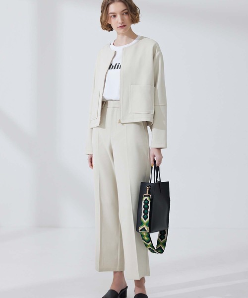 CEDNIE（セドニー）の「センタープレスストレートパンツ（その他パンツ・レディース・アイボリー/ネイビー・S/M）」の9枚目の写真