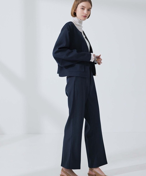 CEDNIE（セドニー）の「センタープレスストレートパンツ（その他パンツ・レディース・アイボリー/ネイビー・S/M）」の13枚目の写真