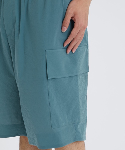 ATON / エイトン】HIGH STRETCH NYLON EASY CARGO SHORTS