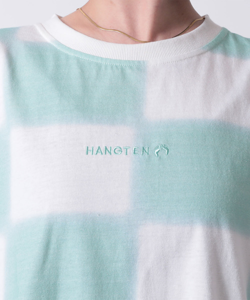 HANGTEN(ハンテン)の「【HANG TEN/ハンテン】ブロックチェック PT TEE(Tシャツ/カットソー・レディース・ピンク/ブルー・M/L)」の5枚目の写真