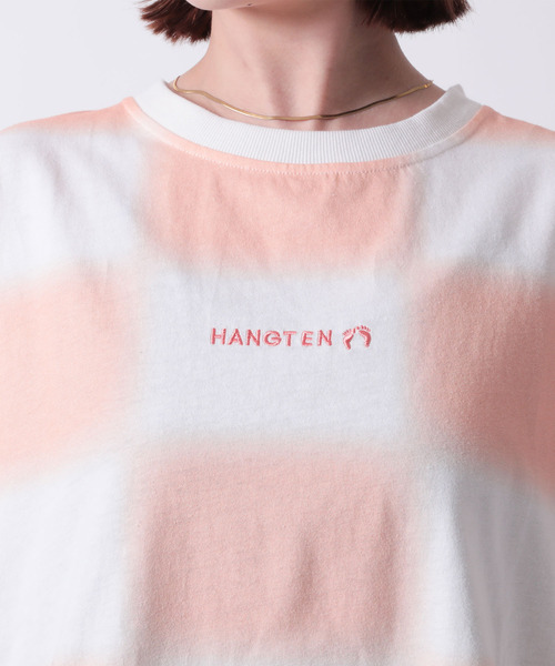 HANGTEN(ハンテン)の「【HANG TEN/ハンテン】ブロックチェック PT TEE(Tシャツ/カットソー・レディース・ピンク/ブルー・M/L)」の6枚目の写真