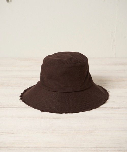 Mighty Shine(マイティシャイン)の「FRINGE HAT / Mighty Shine マイティシャイン / フリンジバケットハット(ハット・レディース・アイボリー/ネイビー/ブラウン・FREE)」の3枚目の写真