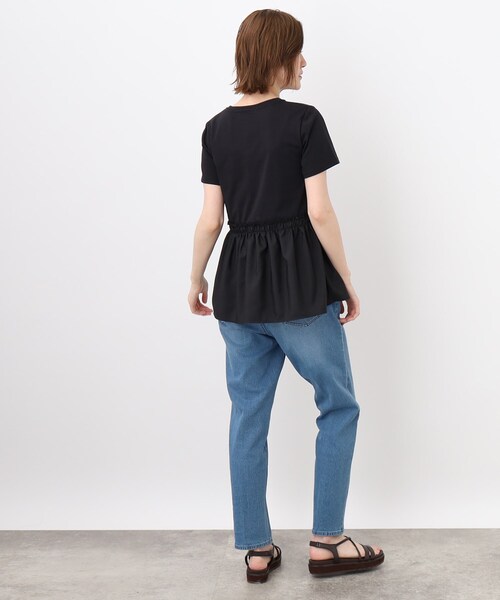 grove（グローブ）の「◆布帛切り替えフェミニンTシャツ（Tシャツ/カットソー・レディース・ブラック/ベージュ/アイボリー・03/02/05/01/04）」の7枚目の写真