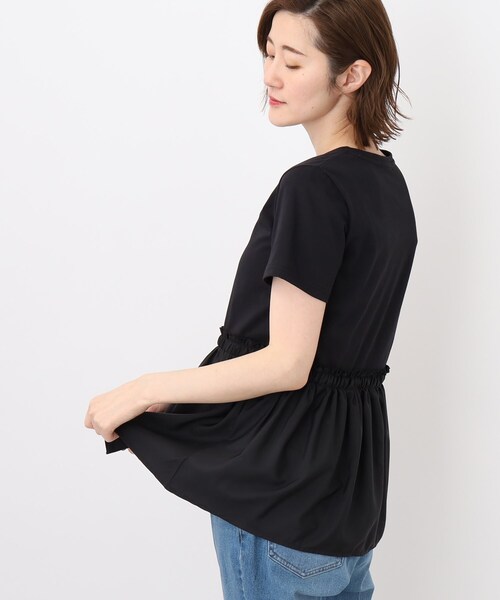 grove（グローブ）の「◆布帛切り替えフェミニンTシャツ（Tシャツ/カットソー・レディース・ブラック/ベージュ/アイボリー・03/02/05/01/04）」の8枚目の写真