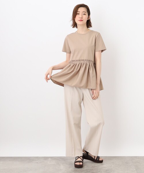 grove（グローブ）の「◆布帛切り替えフェミニンTシャツ（Tシャツ/カットソー・レディース・ブラック/ベージュ/アイボリー・03/02/05/01/04）」の10枚目の写真