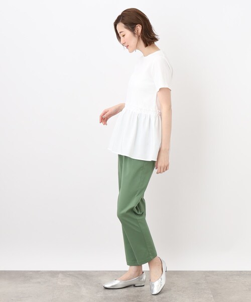 grove（グローブ）の「◆布帛切り替えフェミニンTシャツ（Tシャツ/カットソー・レディース・ブラック/ベージュ/アイボリー・03/02/05/01/04）」の16枚目の写真