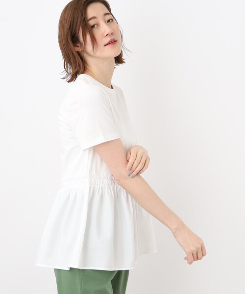 grove（グローブ）の「◆布帛切り替えフェミニンTシャツ（Tシャツ/カットソー・レディース・ブラック/ベージュ/アイボリー・03/02/05/01/04）」の18枚目の写真