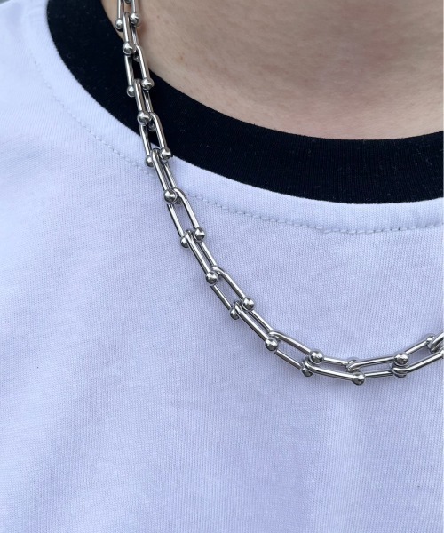 デザインチェーンネックレス コネクト チェーン ネックレス シルバー アクセサリー デザイン