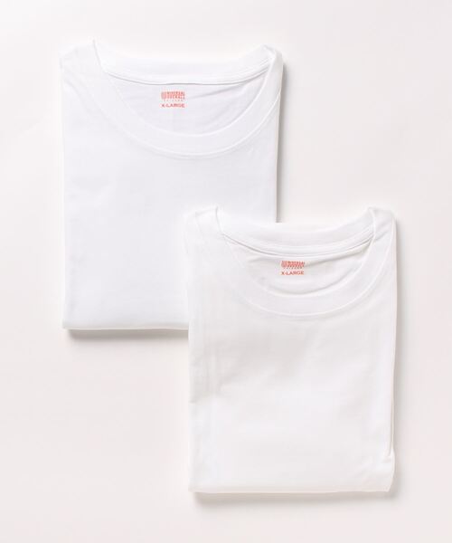 UNIVERSAL OVERALL（ユニバーサルオーバーオール）の「【UNIVERSALOVERALL / ユニバーサルオーバーオール】2P パック ワイドヘビーウェイト ロングスリーブ（Tシャツ/カットソー・メンズ・グレー/ブラック/ホワイト・LL/M/S/L）」の2枚目の写真