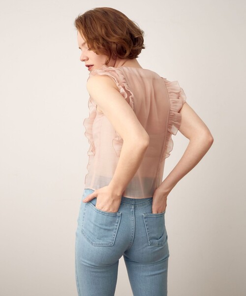 DEICY（デイシー）の「フリルシアーノースリーブブラウス（シャツ 