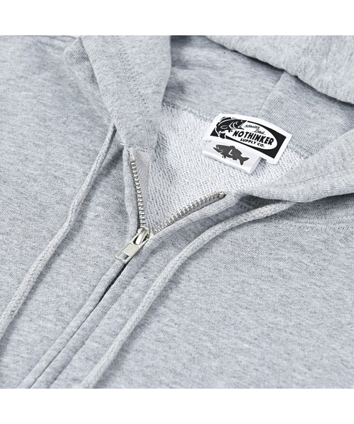 NOTHINKER(ノーシンカー)の「1pointbass ZIP Hoodie(パーカー・メンズ・ベージュ/グレー/ブラック・LARGE/X-LARGE/MEDIUM/SMALL/XX-LARGE)」の17枚目の写真