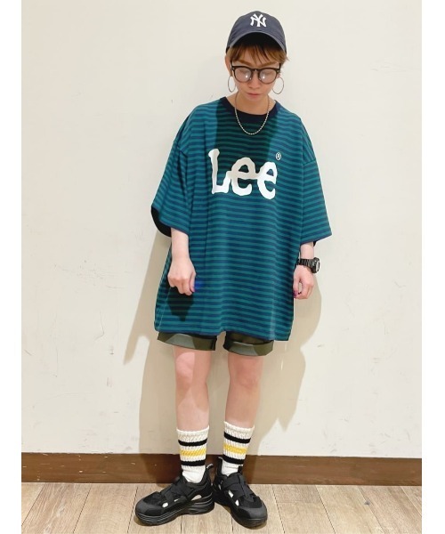 Lee（リー）の「【Lee】リンガーロゴボーダーＴ（Tシャツ/カットソー・メンズ・ダークグリーン・XL/L/M）」の8枚目の写真