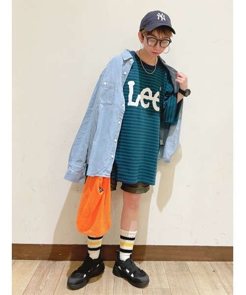 Lee（リー）の「【Lee】リンガーロゴボーダーＴ（Tシャツ/カットソー・メンズ・ダークグリーン・XL/L/M）」の10枚目の写真