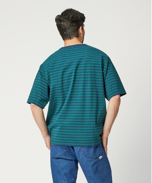 Lee（リー）の「【Lee】リンガーロゴボーダーＴ（Tシャツ/カットソー・メンズ・ダークグリーン・XL/L/M）」の12枚目の写真
