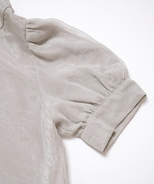 flower（フラワー）の「グロスリボンハーフブラウス（シャツ/ブラウス・レディース・グレー/アイボリー・FREE）」の10枚目の写真