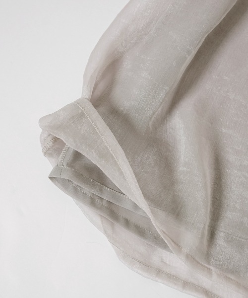 flower（フラワー）の「グロスリボンハーフブラウス（シャツ/ブラウス・レディース・グレー/アイボリー・FREE）」の12枚目の写真