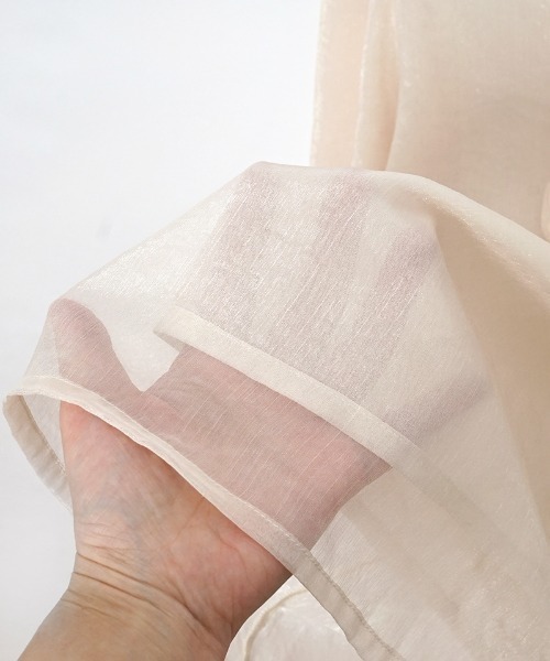 flower（フラワー）の「グロスリボンハーフブラウス（シャツ/ブラウス・レディース・グレー/アイボリー・FREE）」の8枚目の写真