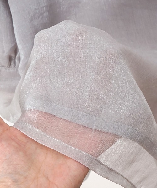 flower（フラワー）の「グロスリボンハーフブラウス（シャツ/ブラウス・レディース・グレー/アイボリー・FREE）」の14枚目の写真