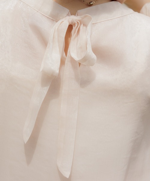 flower（フラワー）の「グロスリボンハーフブラウス（シャツ/ブラウス・レディース・グレー/アイボリー・FREE）」の19枚目の写真