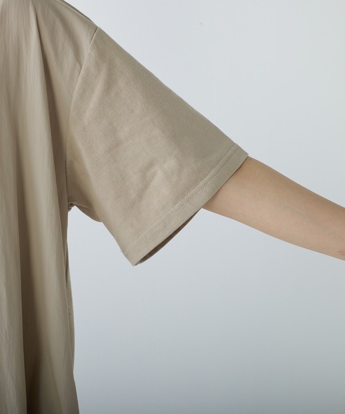 PUAL CE CIN（ピュアルセシン）の「【Du noir】前後異素材ハーフスリーブワンピース（ワンピース・レディース・ベージュ/ブラック・FREE）」の19枚目の写真