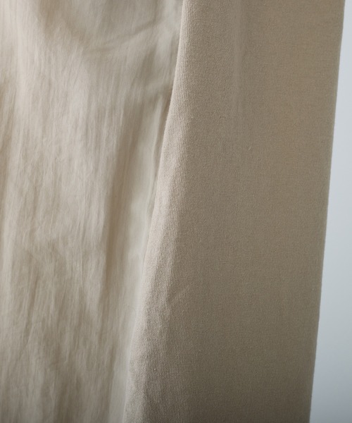 PUAL CE CIN（ピュアルセシン）の「【Du noir】前後異素材ハーフスリーブワンピース（ワンピース・レディース・ベージュ/ブラック・FREE）」の3枚目の写真