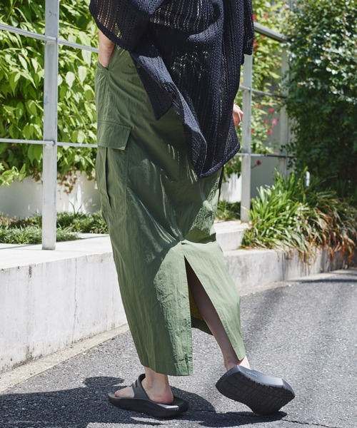 CIAOPANIC TYPY(チャオパニックティピー)の「ナイロンイージーカーゴスカート(スカート・レディース・カーキ/ブラウン/ネイビー・ONE SIZE)」の17枚目の写真