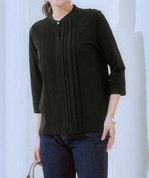 7days Life Styling（セブンデイズライフスタイリング）の「【ひんやり接触冷感】ブラウス見えシルケットポンチピンタックカットソートップス（Tシャツ/カットソー）」