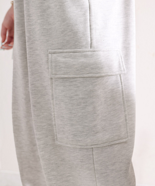 classicalelf（クラシカルエルフ）の「ラフにお洒落に見え。スウェットカーゴパンツ（カーゴパンツ・レディース・杢グレー/ブラック/カーキ・LARGE/MEDIUM/SMALL/X-LARGE）」の12枚目の写真