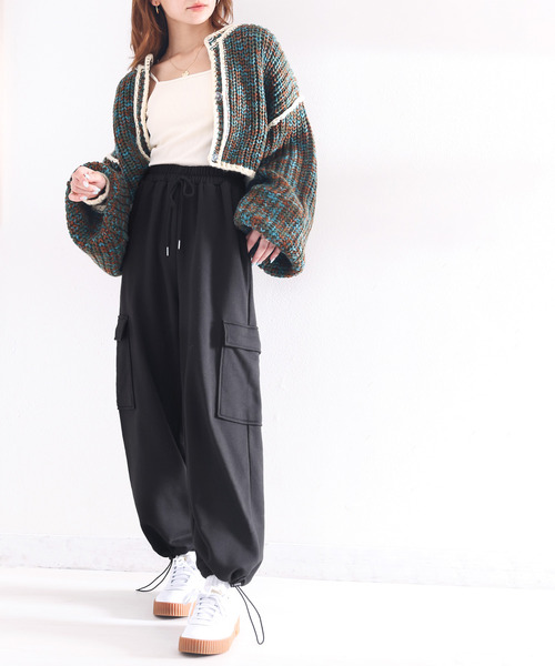 classicalelf（クラシカルエルフ）の「ラフにお洒落に見え。スウェットカーゴパンツ（カーゴパンツ・レディース・杢グレー/ブラック/カーキ・LARGE/MEDIUM/SMALL/X-LARGE）」の10枚目の写真