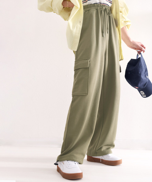 classicalelf（クラシカルエルフ）の「ラフにお洒落に見え。スウェットカーゴパンツ（カーゴパンツ・レディース・杢グレー/ブラック/カーキ・LARGE/MEDIUM/SMALL/X-LARGE）」の15枚目の写真