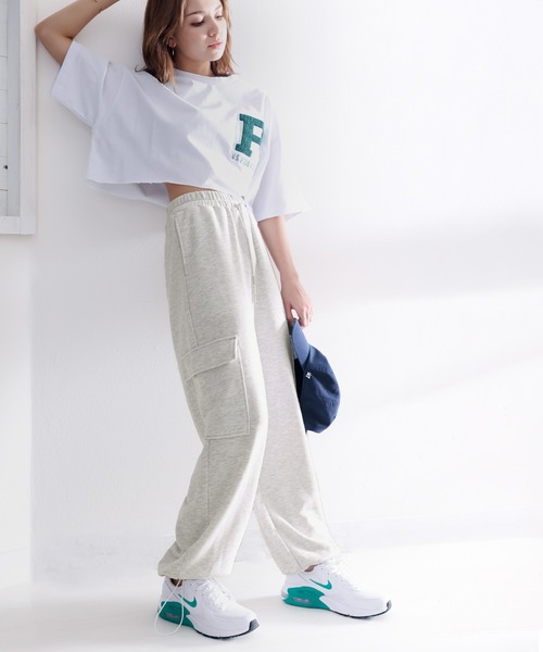 classicalelf（クラシカルエルフ）の「ラフにお洒落に見え。スウェットカーゴパンツ（カーゴパンツ・レディース・杢グレー/ブラック/カーキ・LARGE/MEDIUM/SMALL/X-LARGE）」の18枚目の写真