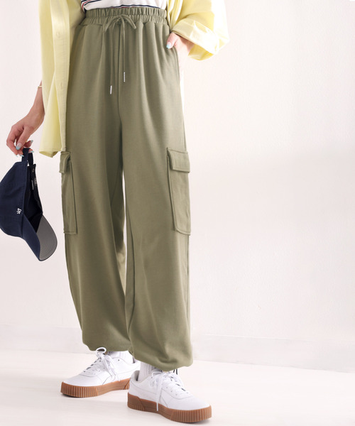classicalelf（クラシカルエルフ）の「ラフにお洒落に見え。スウェットカーゴパンツ（カーゴパンツ・レディース・杢グレー/ブラック/カーキ・LARGE/MEDIUM/SMALL/X-LARGE）」の20枚目の写真