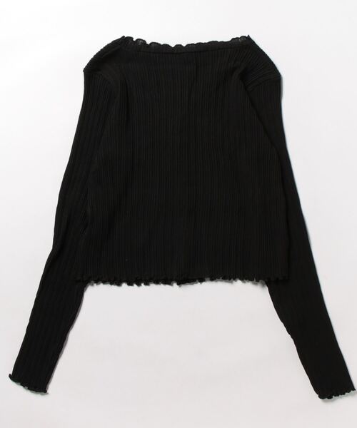 sevens(セブンズ)の「リブメロウカーディガン(se)(カーディガン/ボレロ・レディース・ブラック/ピンク/イエロー/グリーン/パープル・FREE)」の21枚目の写真