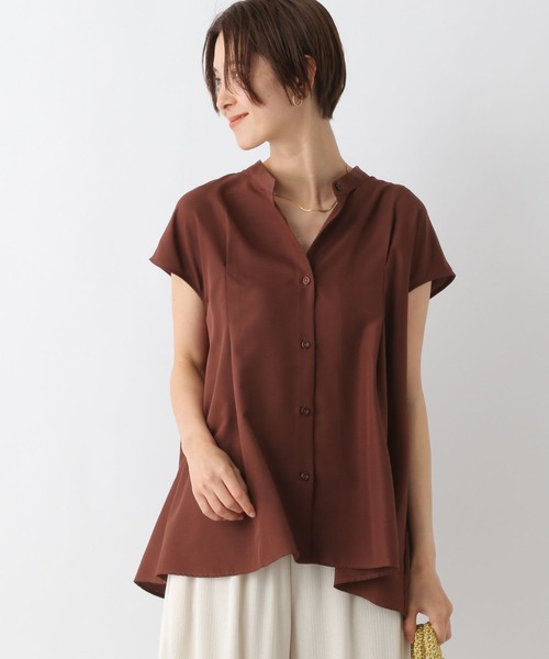 未使用品　ルーニィ♥フレンチスリーブシャツ　ブラウン　36 未使用品 ルーニィ♥フレンチスリーブシャツ ブラウン 36 - メルカリ