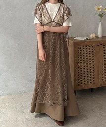 【apres jour clair】2WAYレースロングベスト【ZOZOTOWN限定アイテム】